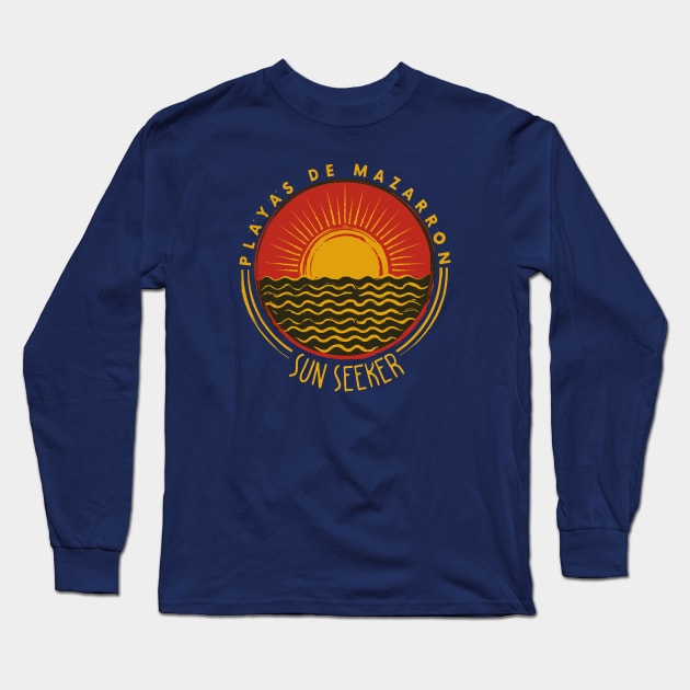 Playas de Mazarron - Sun Seeker V03 Long Sleeve T-Shirt by mazarronsouvenirs